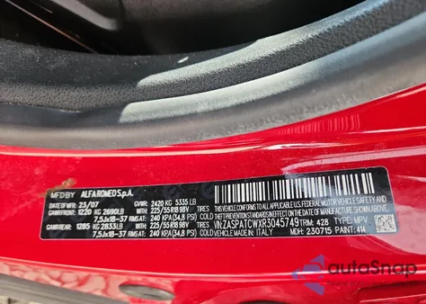 2024 Alfa Romeo Tonale Ti from USA, damaged, VIN ZASPATCWXR3045749